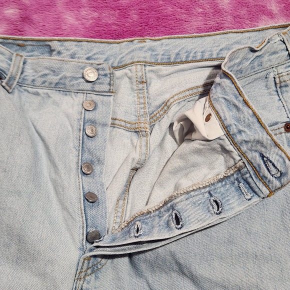 Levi's 501 Jeans Men's 38x30 Button Fly USA Made Light Wash Vintage - Picture 5 of 12